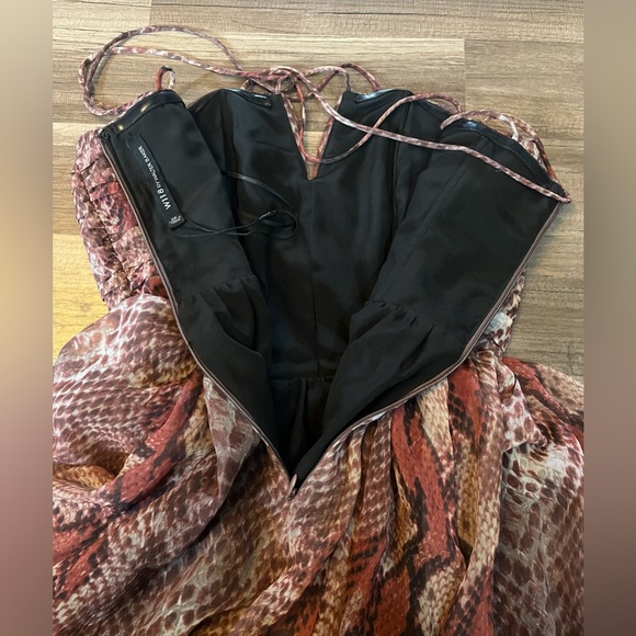 NWOT W118 by Walter Baker Daphine Dress Snake Print Red SZ XS - Picture 9 of 14